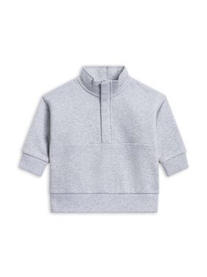 Colored Organics Jae Fleece Blocked Half Zip Pullover in Heather Grey Colored Organics Jae Fleece Blocked Half Zip Pullover in Heather Grey