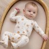 Quincy Mae Bamboo Zip Footie Harvest Friends