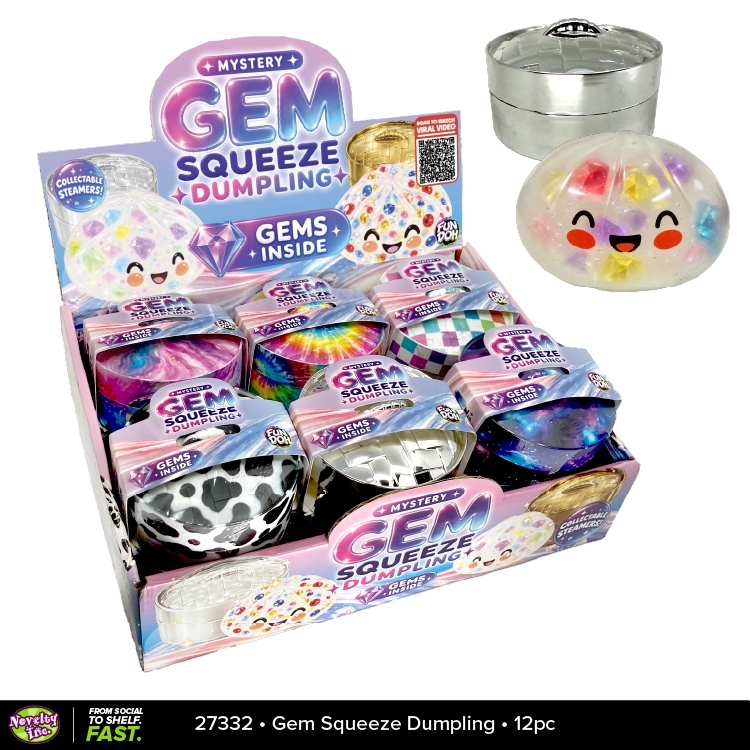 Novelty Brands Fun Doh Mystery Gem Filled Squishy Dumpling Toy Novelty Brands Fun Doh Mystery Gem Filled Squishy Dumpling Toy