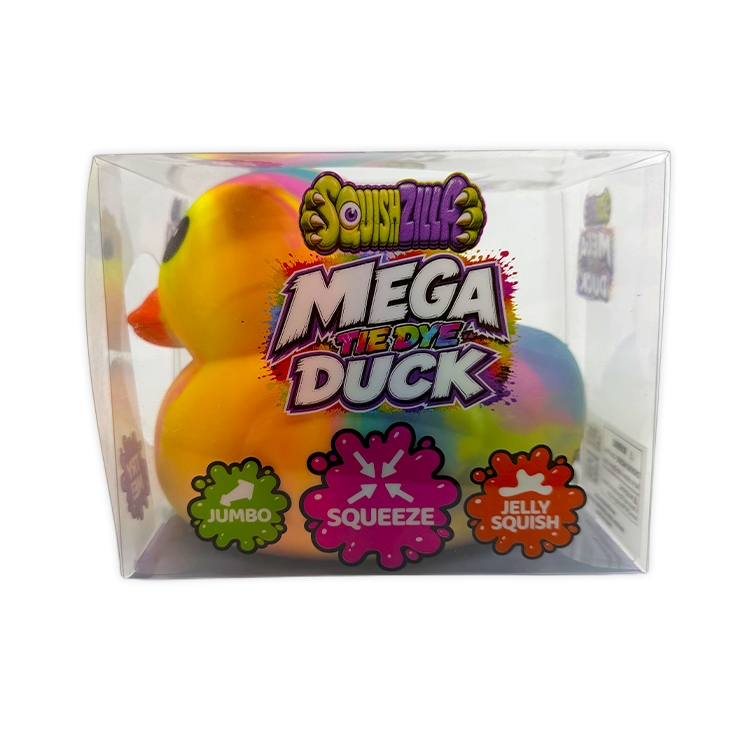 Mega 5 Inch Tie Dye Squishy Duck Toy made by Novelty Brands Mega 5 Inch Tie Dye Squishy Duck Toy made by Novelty Brands