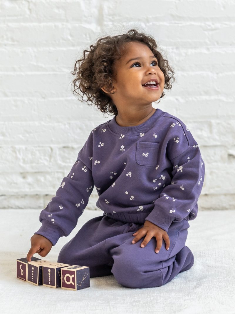 Koi Fleece Pullover in Posey Floral from Colored Organics Koi Fleece Pullover in Posey Floral from Colored Organics