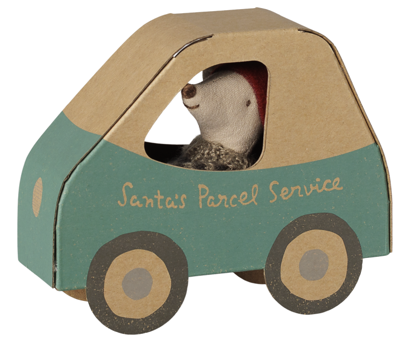 Christmas Mouse Little Brother In Car Box from Maileg Christmas Mouse Little Brother In Car Box from Maileg