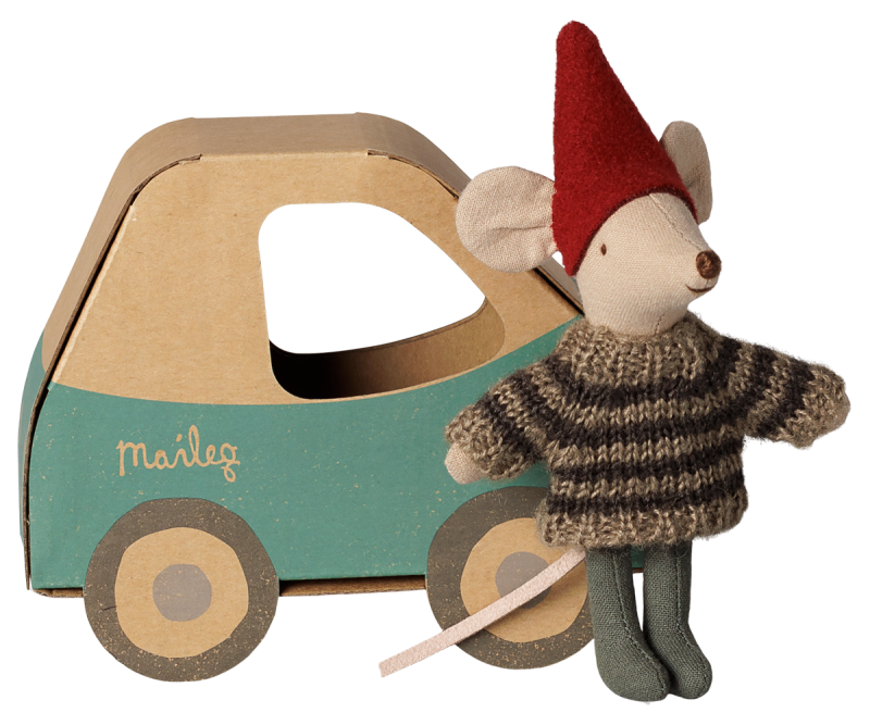 Maileg Christmas Mouse Little Brother In Car Box Maileg Christmas Mouse Little Brother In Car Box