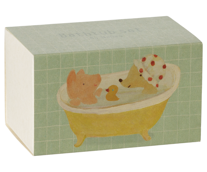 Bathtub Set in Yellow for Mouse Yellow from Maileg