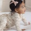Zip Long Sleeve Footie Floral Vine from Quincy Mae