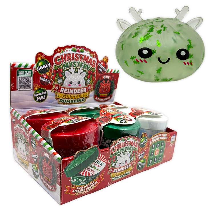 Novelty Brands Fun Doh Christmas Mystery Reindeer Dumpling Squishy Toy Novelty Brands Fun Doh Christmas Mystery Reindeer Dumpling Squishy Toy