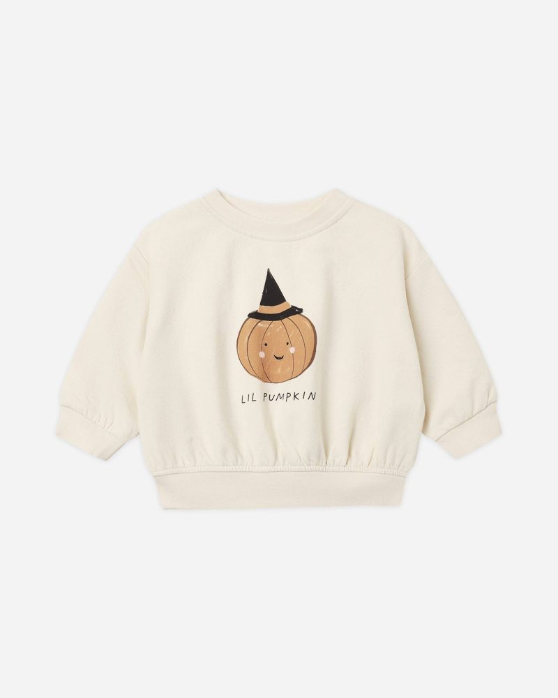 Relaxed Fleece Sweatshirt Lil Pumpkin from Quincy Mae Relaxed Fleece Sweatshirt Lil Pumpkin from Quincy Mae