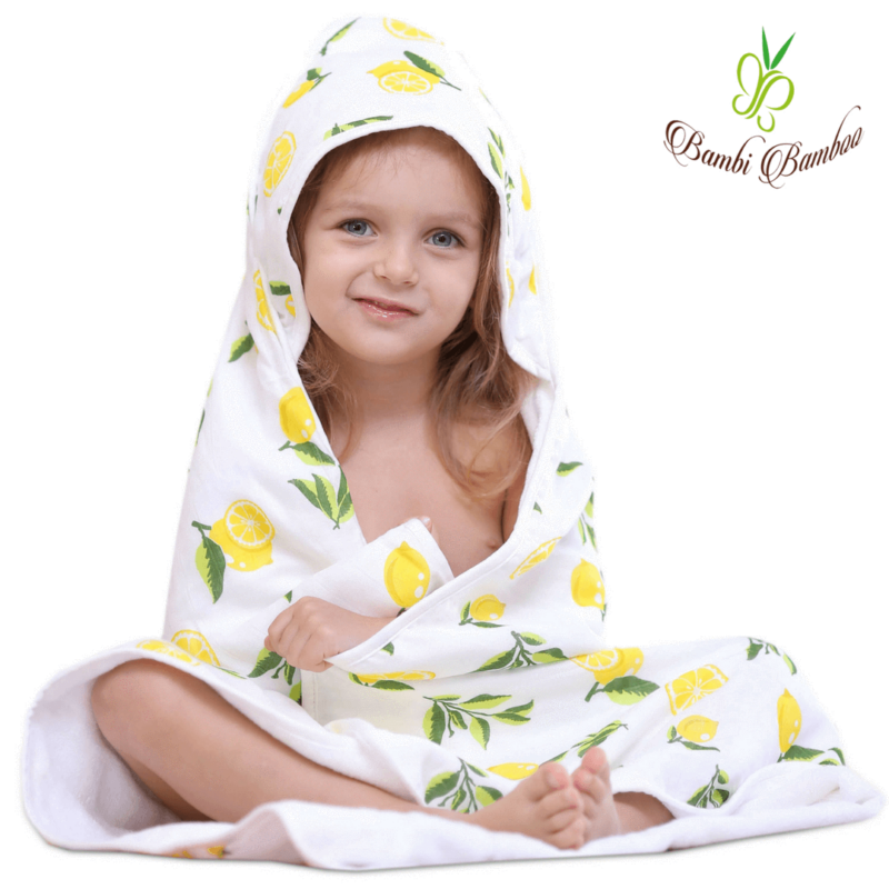 Bambi Bamboo Bamboo Baby Lemon Hooded Towel