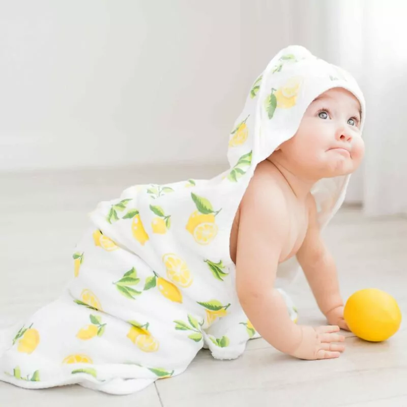 Bambi Bamboo Bamboo Baby Lemon Hooded Towel