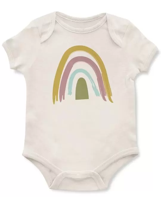 Rainbow Print Baby Onesie