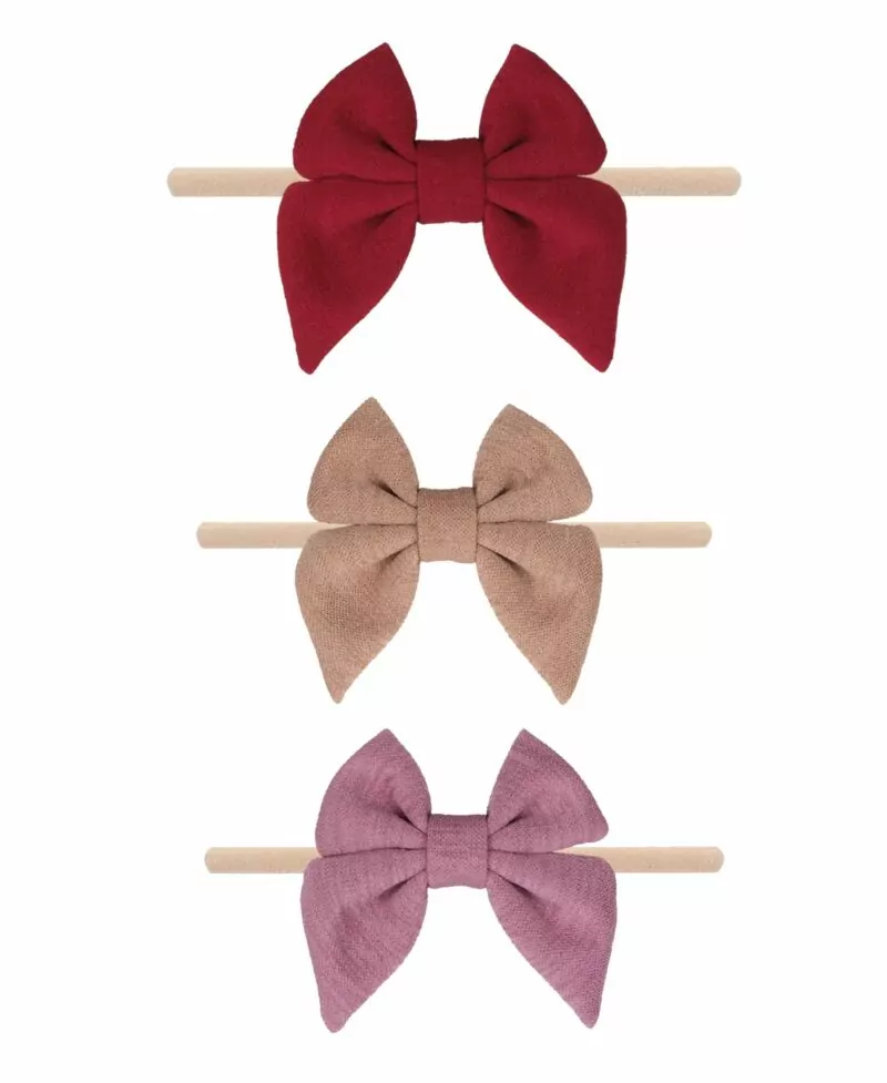 Emerson and Friends Neutral Bow Baby Headband Set