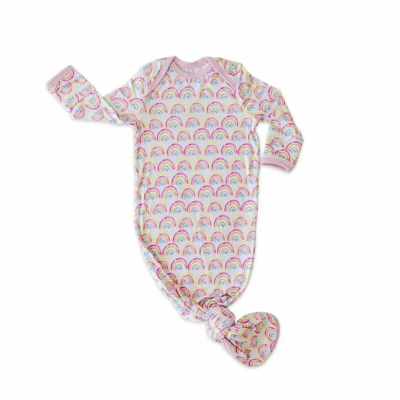 Little Sleepies Pastel Rainbows Bamboo Infant Gown