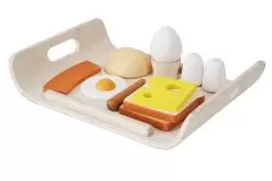 Plan Toys Breakfast Food Tray Role Play Wooden Toy