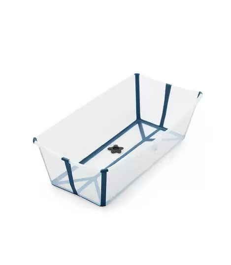 Stokke Flexi Bath XL Transparent Blue Foldable Baby Bath Tub Stokke Flexi Bath XL Transparent Blue Foldable Baby Bath Tub