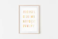 Gender Neutral Alphabet Print Available Exclusively at Blossom