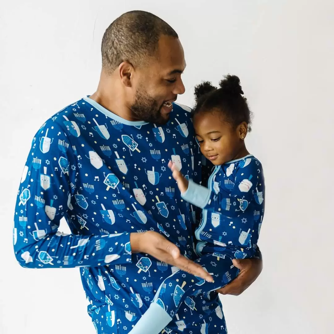 Little Sleepies Dancing Dreidels Men's Long-Sleeve Bamboo Viscose Pajama Top Little Sleepies Dancing Dreidels Men's Long-Sleeve Bamboo Viscose Pajama Top