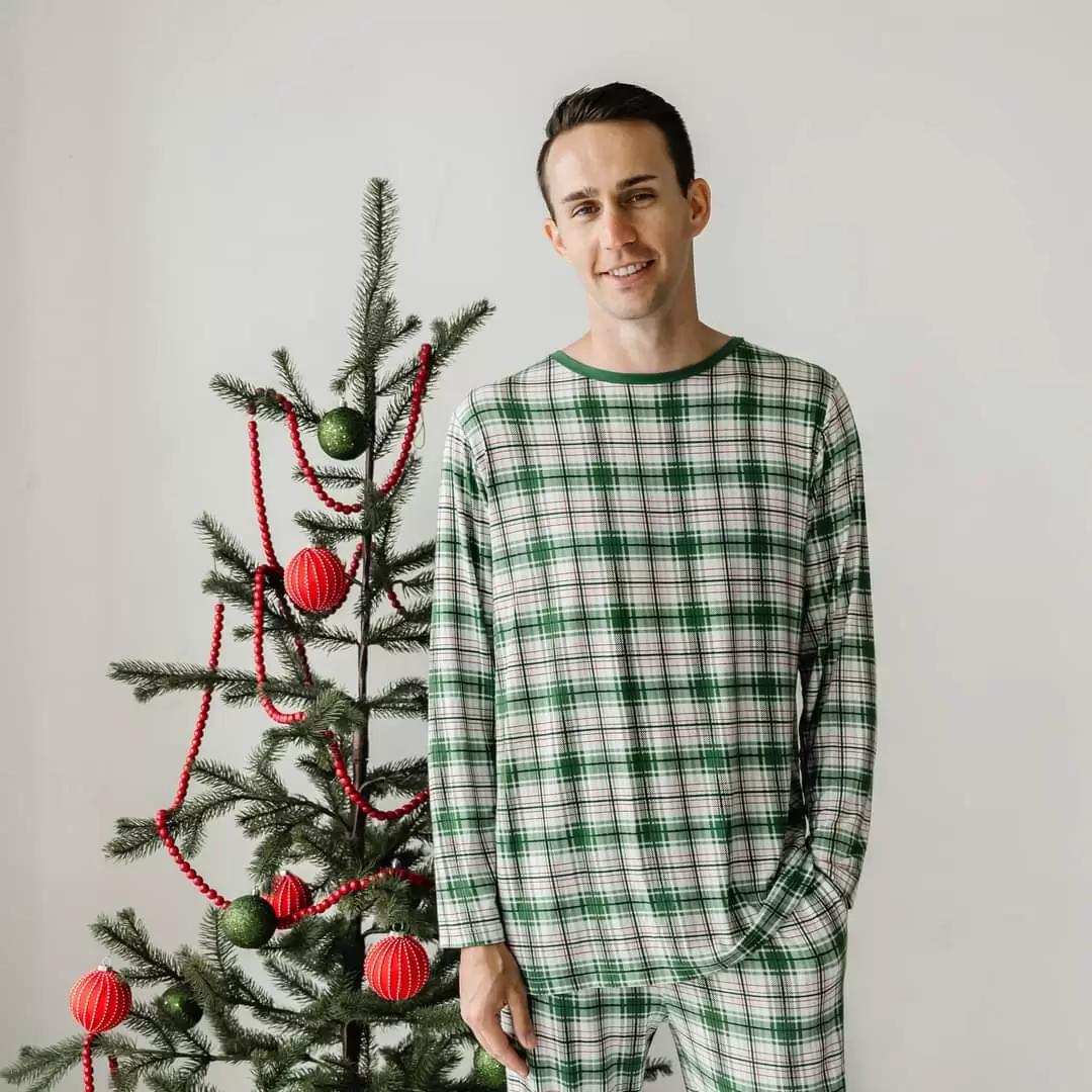 Little Sleepies Noel Plaid Men's Long Sleeve Bamboo Pajama Top Little Sleepies Noel Plaid Men's Long Sleeve Bamboo Pajama Top