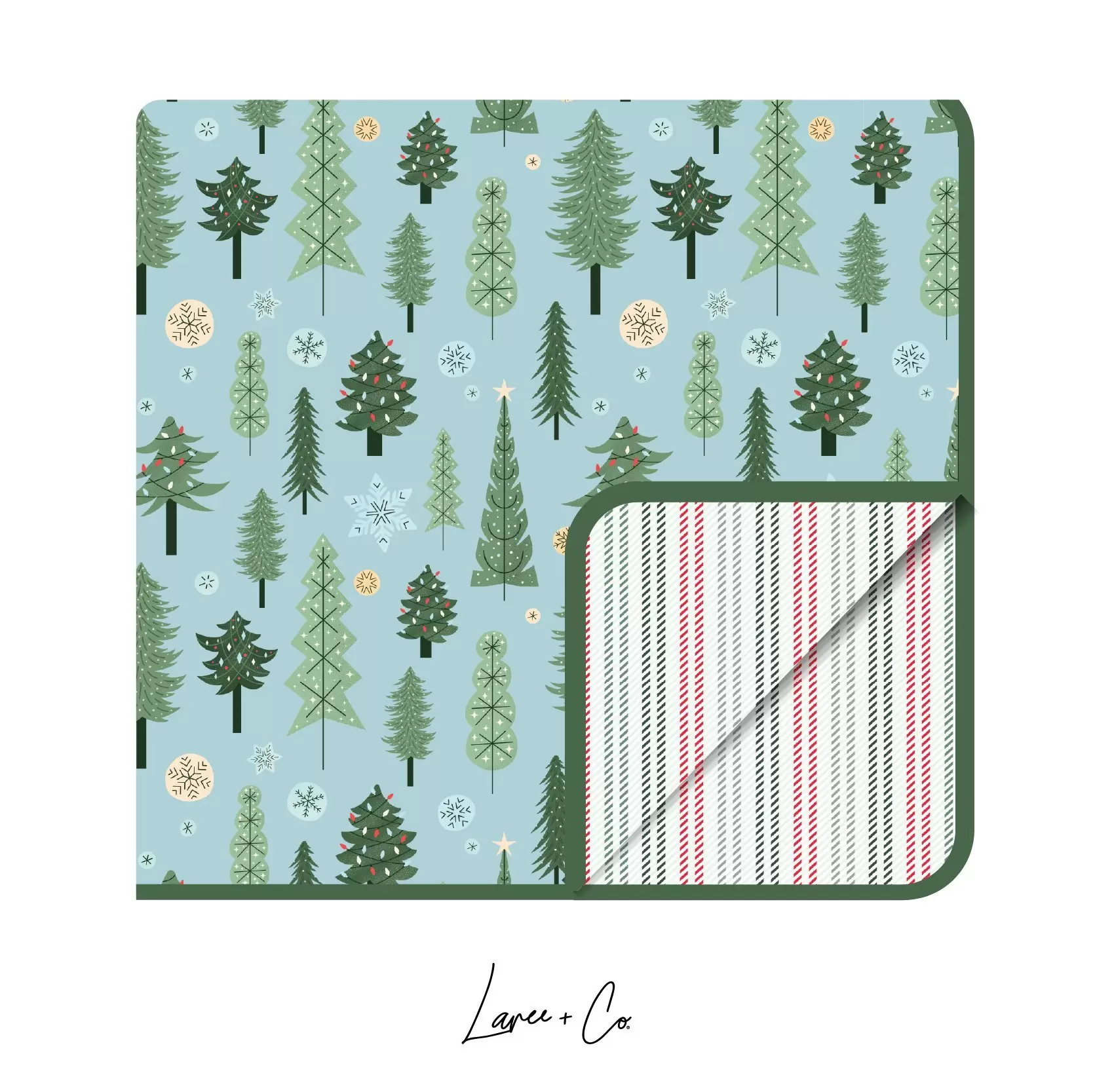 Laree + Co Christmas Tree Bamboo Toddler Blanket Laree + Co Christmas Tree Bamboo Toddler Blanket