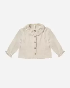 Rylee & Cru Stone Oversized Collar Blouse