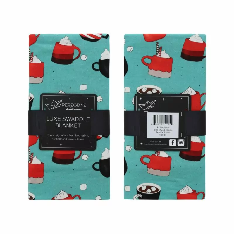 Peregrine Kidswear Christmas Cocoa Bamboo Luxe Swaddle Blanket