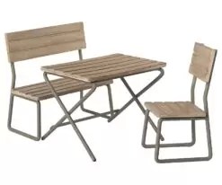 Maileg Garden Set Table with Chair and Bench