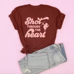 Saturday Morning Pancakes Shot Through the Heart Adult T-Shirt