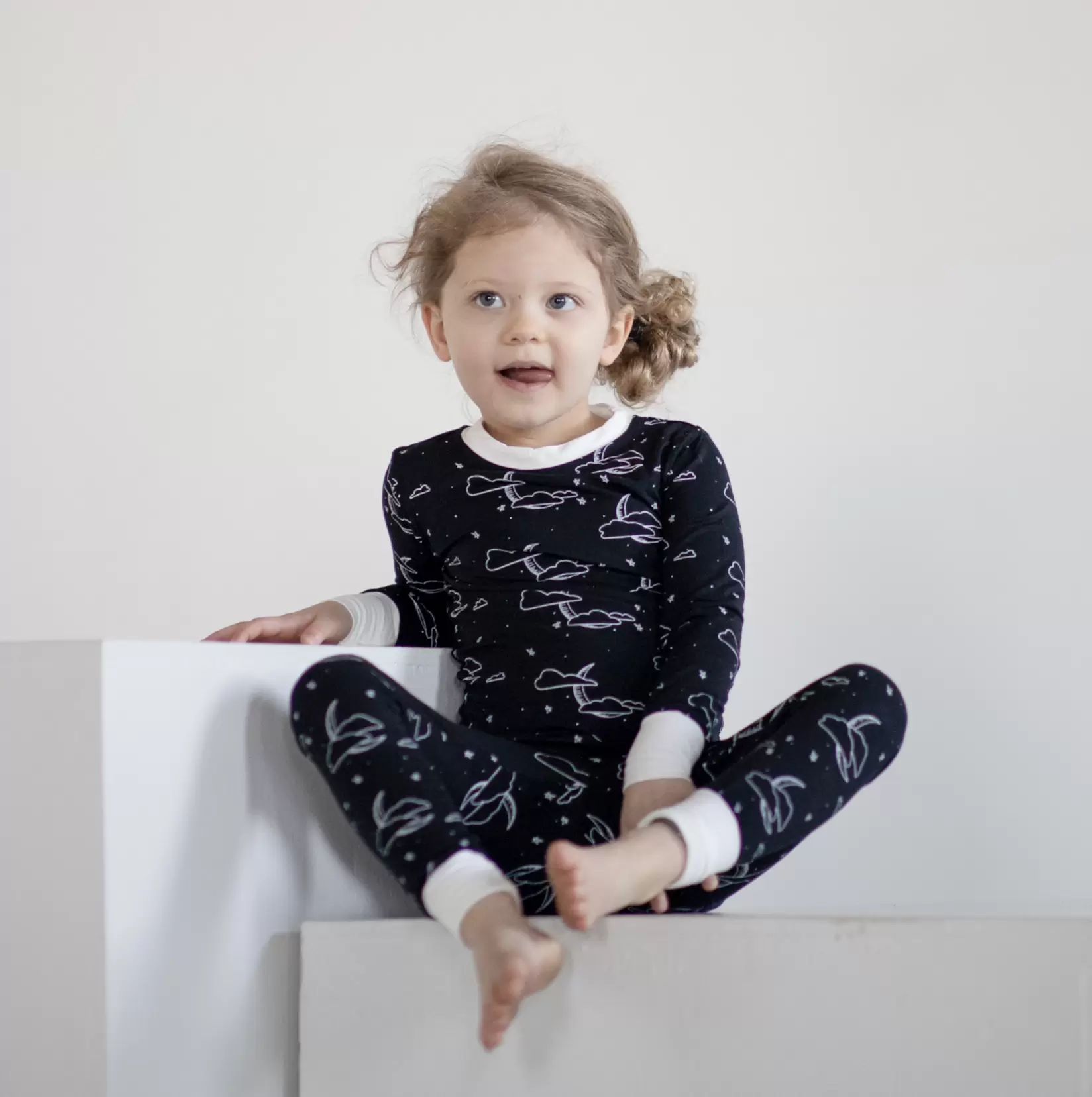 Peregrine Kidswear Midnight Cloud Bamboo Viscose Two-Piece Pajama Set