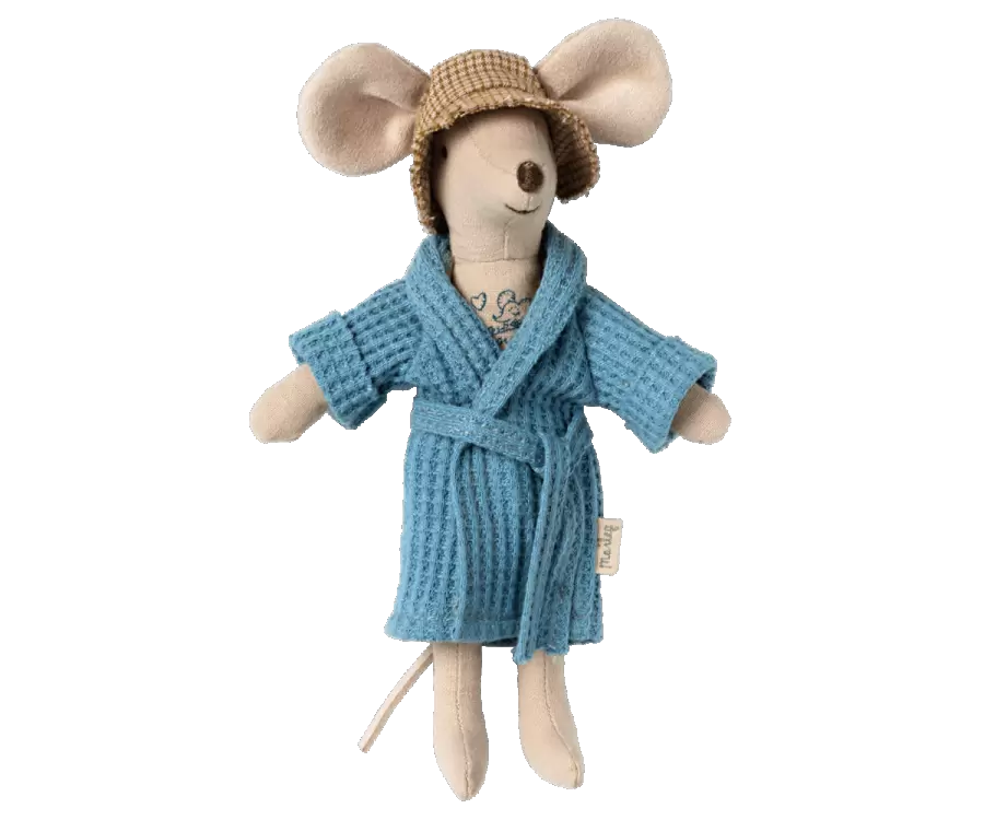 Maileg Bathrobe in Dusty Blue
