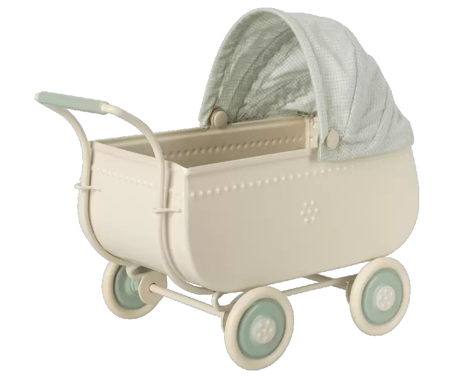 Maileg Micro Pram in Blue