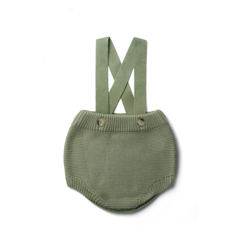 goumi Artichoke Organic Cotton Knit Suspender Bloomers