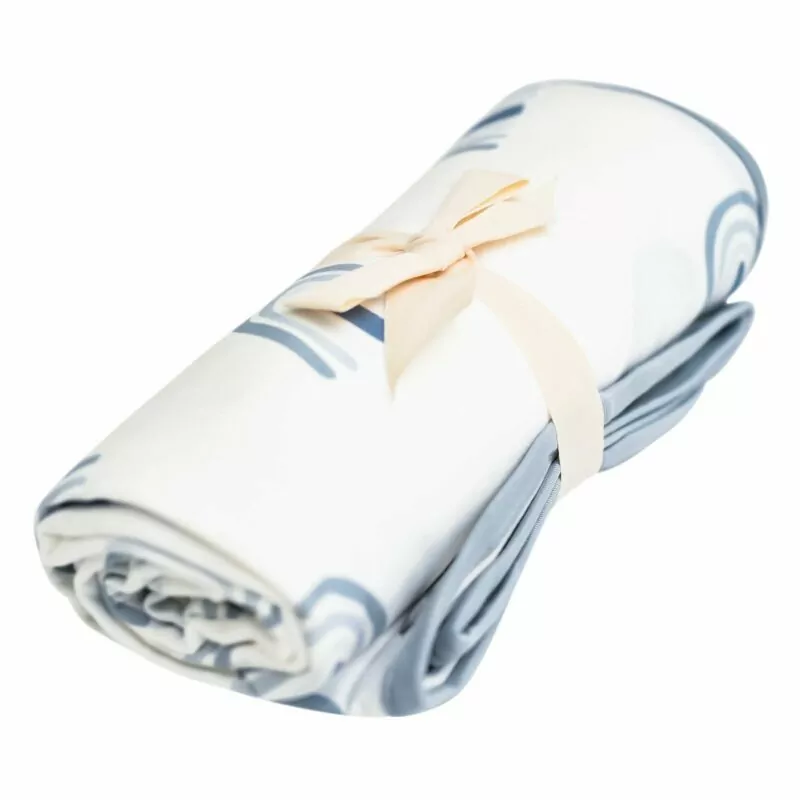 Kyte BABY Swaddle Blanket in Fog Rainbow Blossom