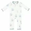 Kyte BABY Zippered Romper in Fog Rainbow