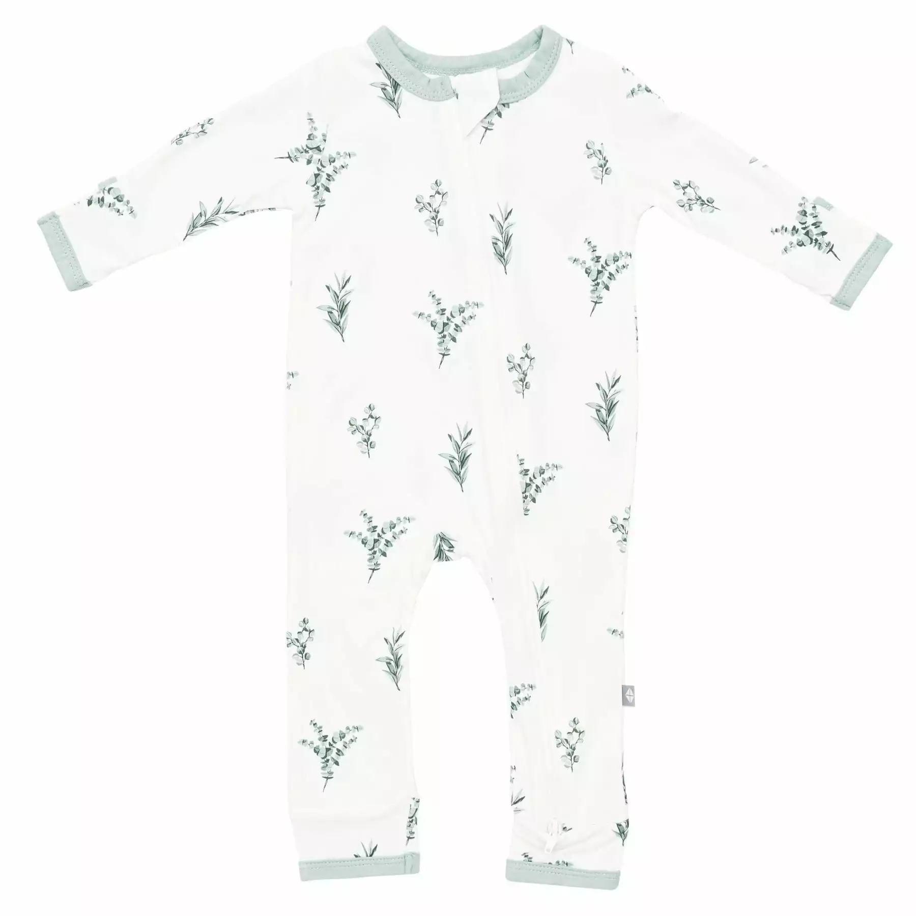 Kyte BABY Zippered Romper in Eucalyptus