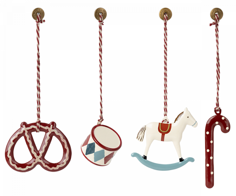 Maileg Peter's Christmas Metal Ornament Set