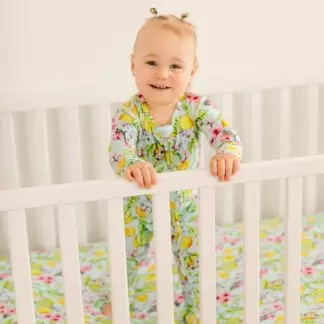 Muse Threads Lemon Sakura Zip Convertible Footie
