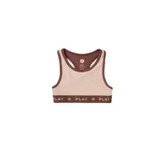 Play X Play Play Sports Bra In Blush Ribbed
