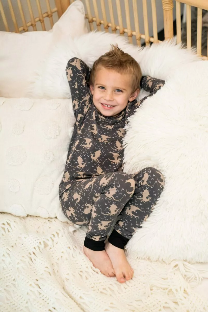 Sweet Bamboo Dragon Bamboo Viscose Two-Piece Pajama Set Sweet Bamboo Dragon Bamboo Viscose Two-Piece Pajama Set