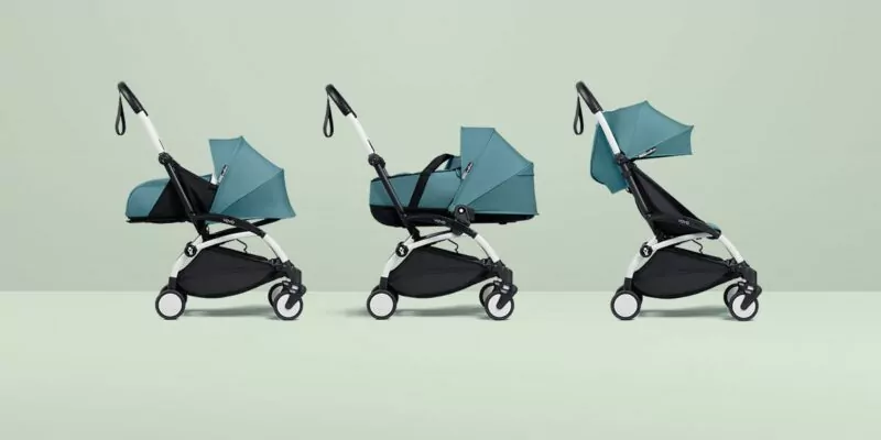 BABYZEN YOYO2 Stroller White Frame with Aqua Seat