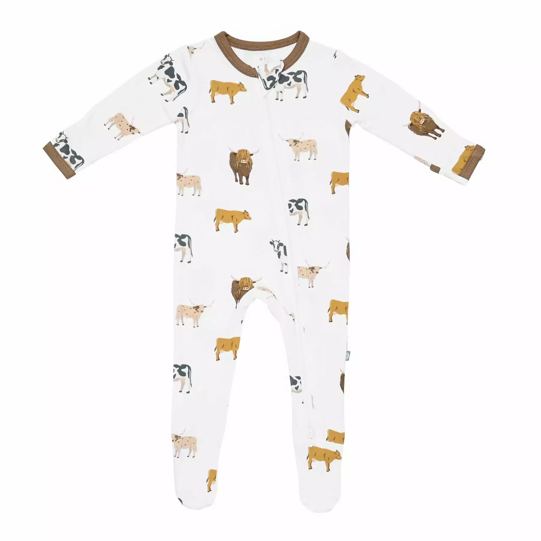 Kyte BABY Zippered Footie in Moo