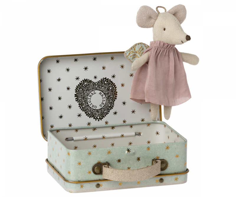 Maileg Angel Mouse in Suitcase