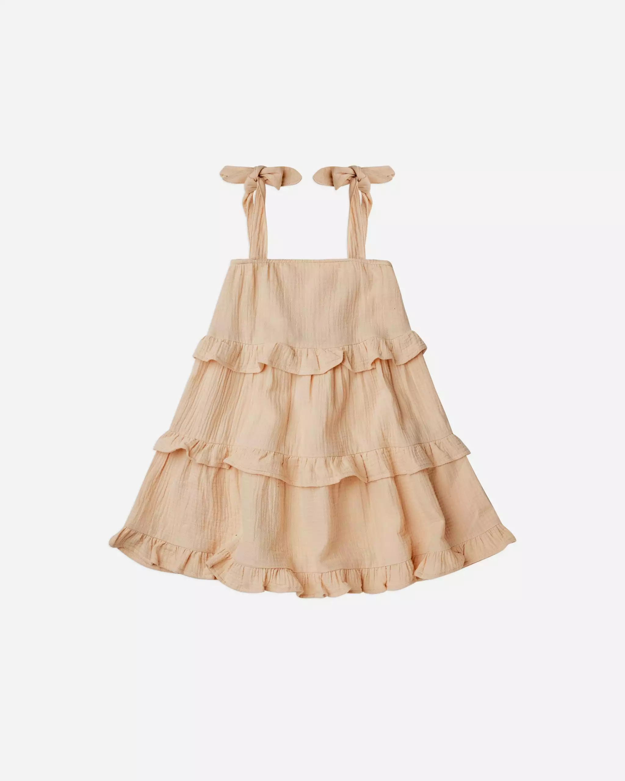Rylee & Cru Ruffled Swing Dress in Shell