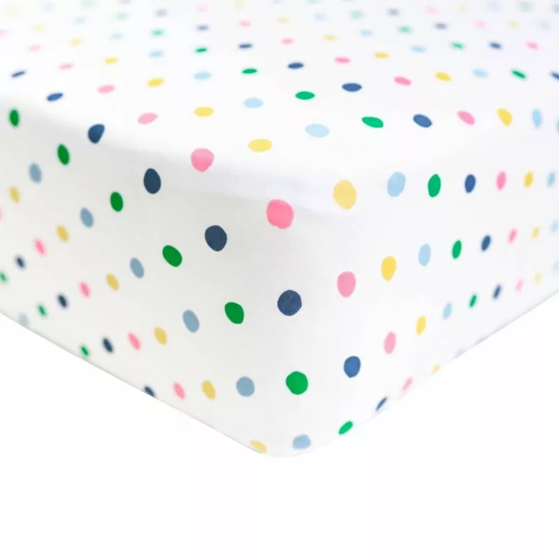 Kyte BABY Twin Sheet in Spring Polka Dot