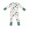 Angel Dear Cute Dino Bamboo Viscose Zipper Romper