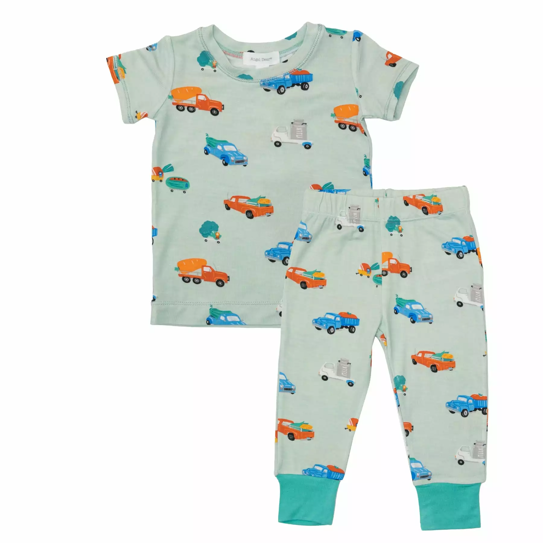 Angel Dear Country Fair Winner Trucks Bamboo Viscose Short Sleeve Loungewear Set