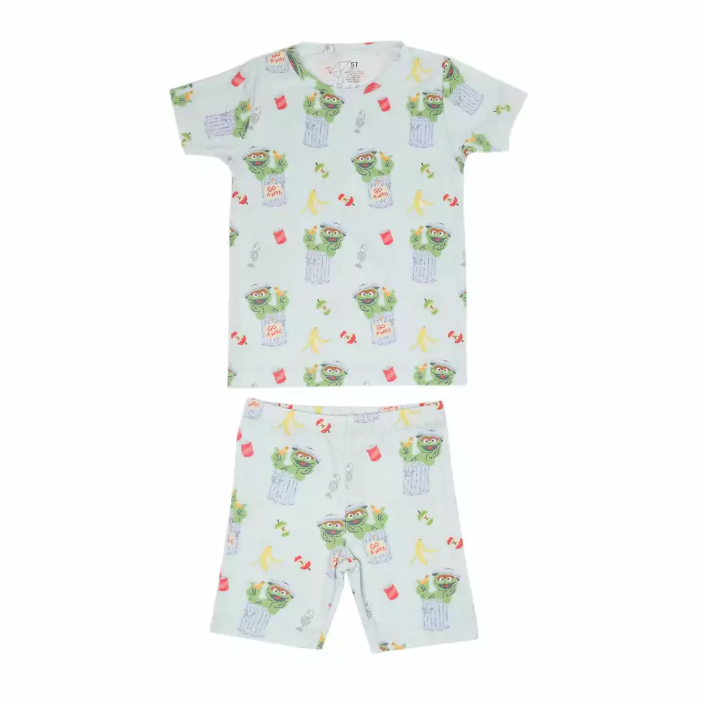 Copper Pearl Oscar the Grouch Short Sleeve Pajama Set Copper Pearl Oscar the Grouch Short Sleeve Pajama Set