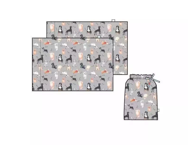 Macaron + Me Puppy Pack Bamboo Viscose Pillowcase Set