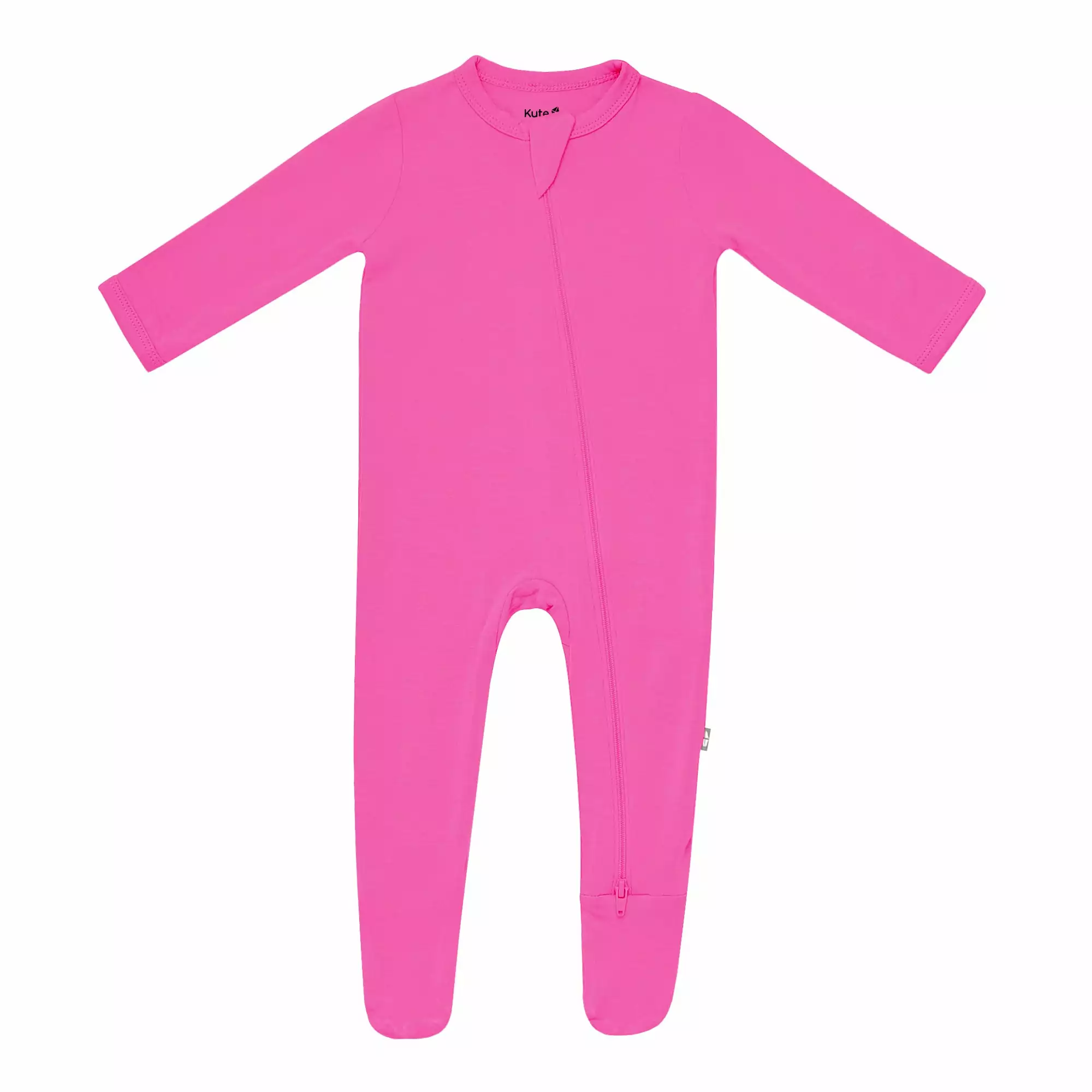 Kyte BABY Zippered Footie in Raspberry Kyte BABY Zippered Footie in Raspberry