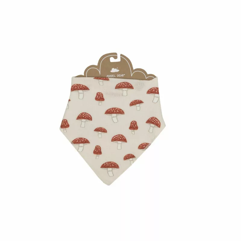 Angel Dear Sketchy Mushrooms Waffle Bandana Bib