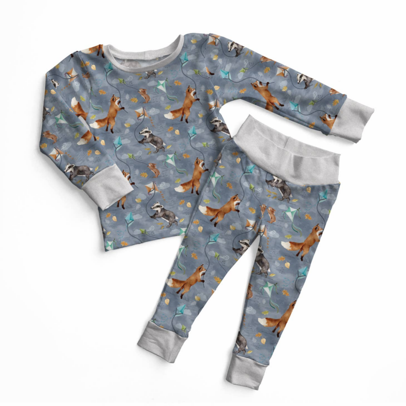 Kindthing Stormy Kites Modal Two Piece Pajama Set Kindthing Stormy Kites Modal Two Piece Pajama Set