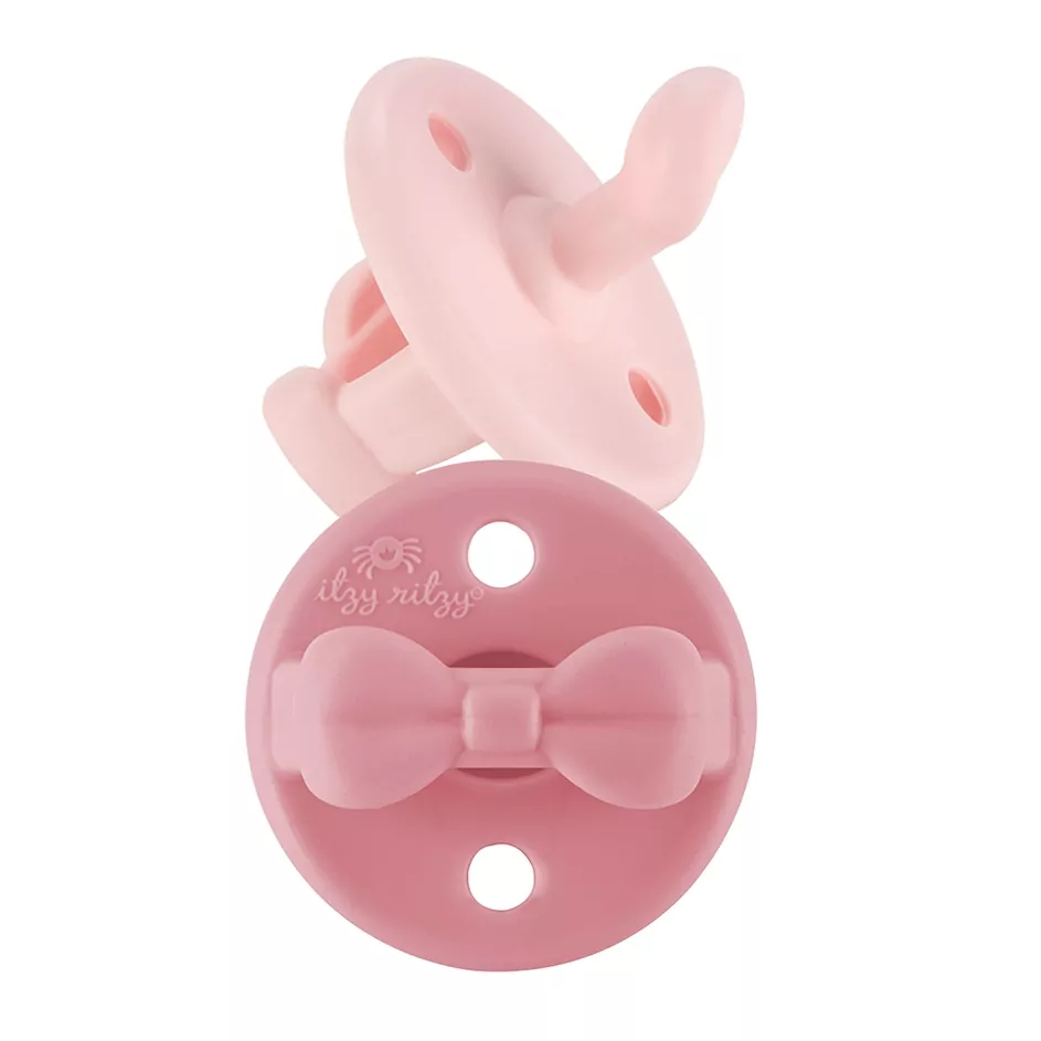Itzy Ritzy Sweetie Soother Pink Orthodontic Silicone Pacifier Set